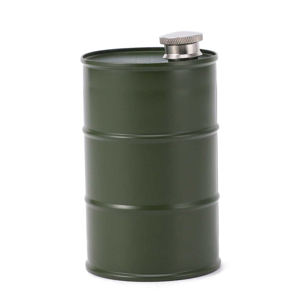 Sticla metalica de buzunar, Flask, "Oil barrel" 750ml